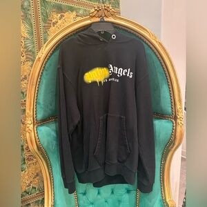 Palm Angels Black Hoodie, Size XL, worn once